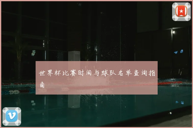 世界杯比赛时间与球队名单查询指南